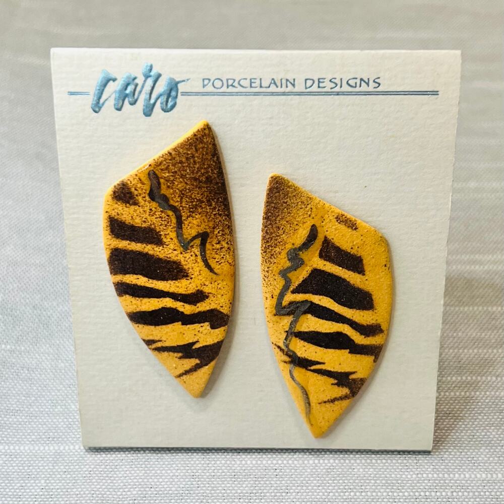 New Caroline Koons Porcelain Design Earrings